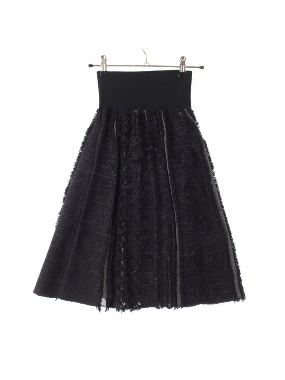 Louis Vuitton Fringe Knit Skirt Nicolas Ghesquiere by Black Moss Green XS